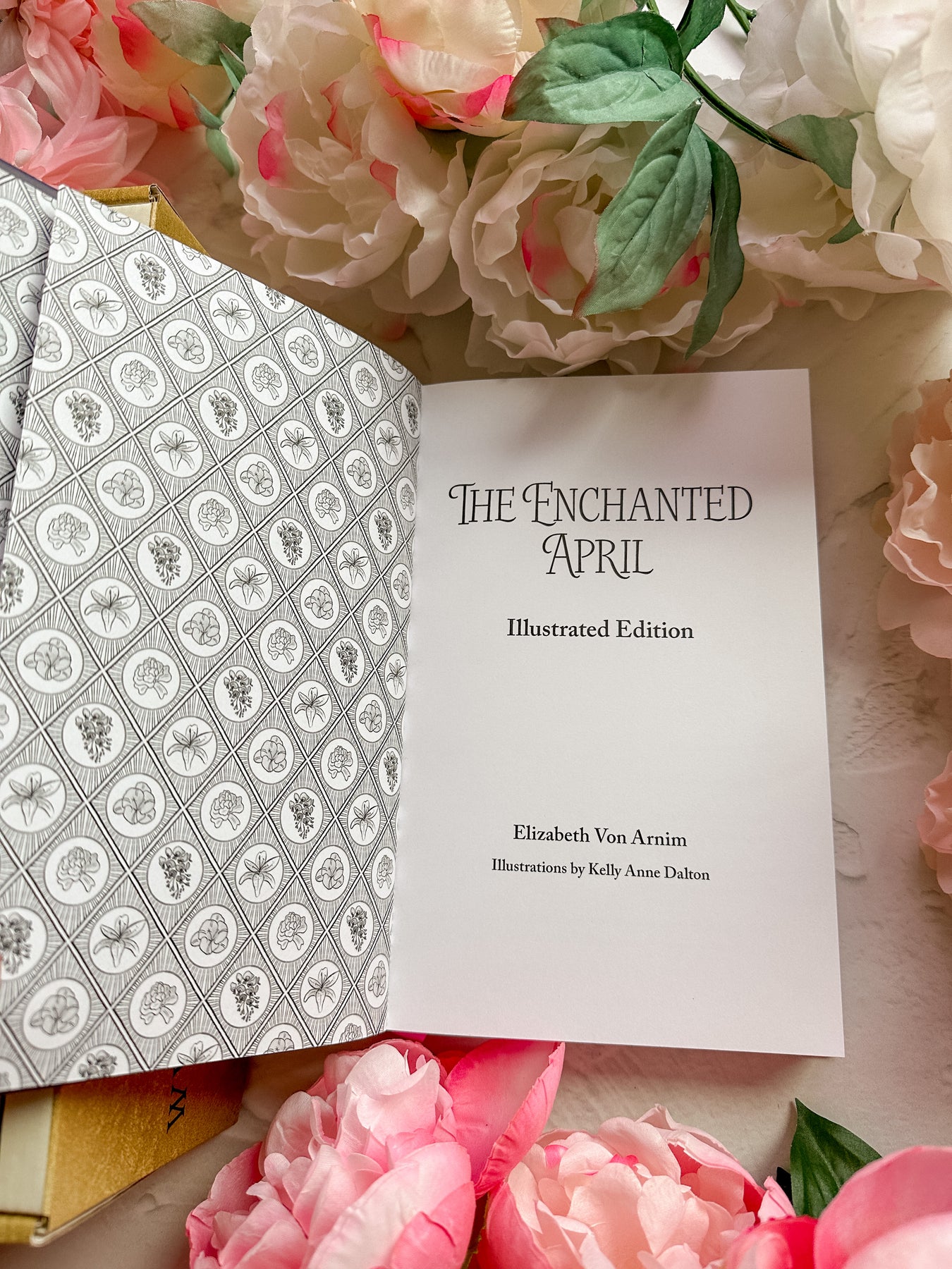 Emchanted Book The Enchanted April Book - Gold Edges - Custom Illustrated Edition ...